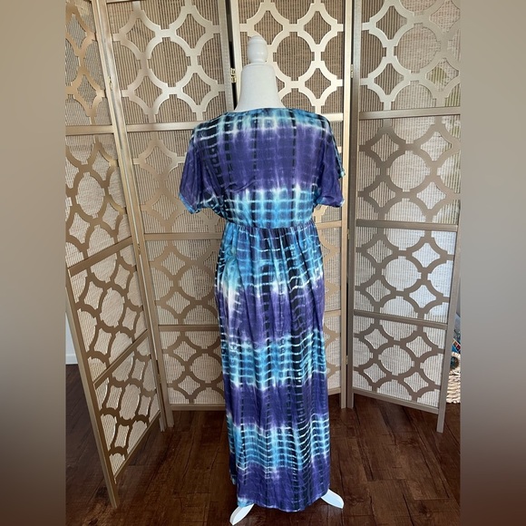NWOT | Suzanne Betro Tie Dye Maxi Dress | L - Picture 4 of 6